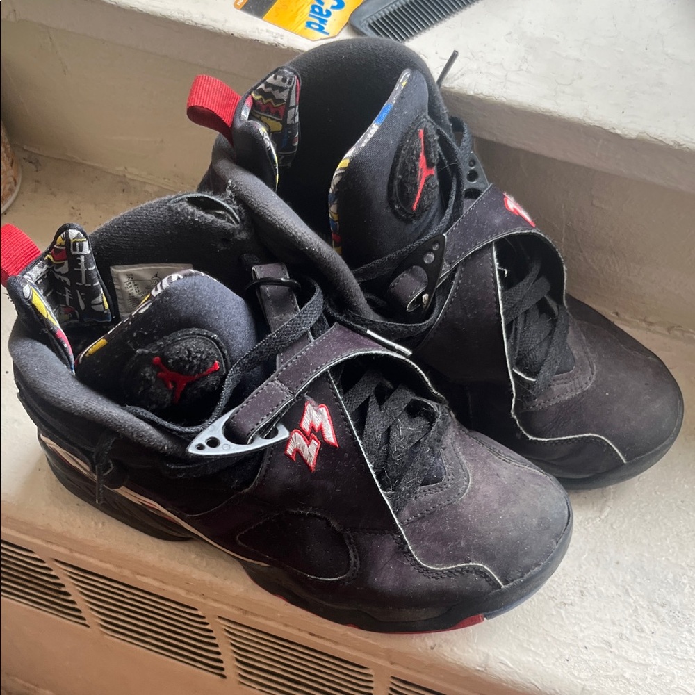 Jordan Kids Black and Red High-Top Sneakers